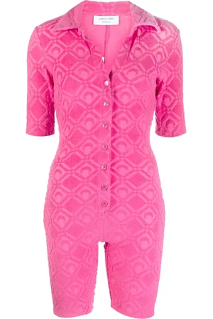 Marine Serre Jumpsuit aus Moon Diamant-Jacquard