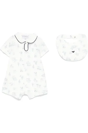 Emporio Armani Kurze Strampler mit Logo-Print (2er-Set)