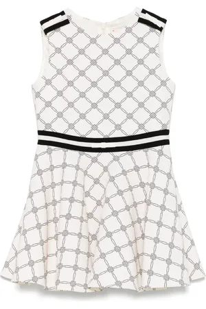 Elisabetta Franchi Kleid mit Jacquard-Logo