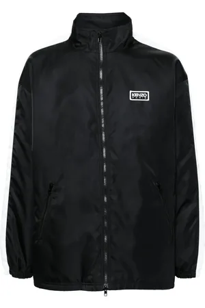 Kenzo Gestreifte Jacke mit Logo-Applikation