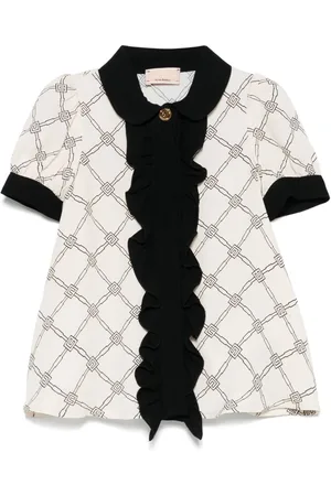 Elisabetta Franchi Kleid mit Monogrammmuster