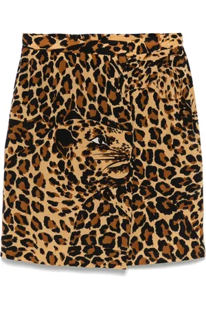 Saint Laurent Minirock mit Leoparden-Print