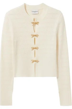 Claudie Pierlot Fein gestrickter Pullover mit Schleifendetail