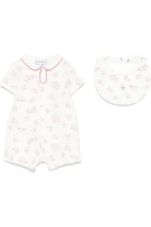 Emporio Armani Kurze Strampler mit Logo-Print (2er-Set)