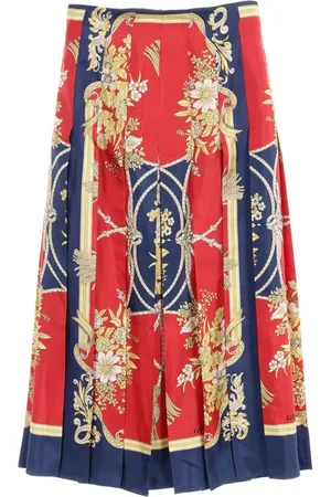 Gucci 2010s Midirock mit Blumen-Print