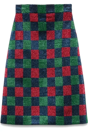 Gucci Midirock mit Schachbrettmuster