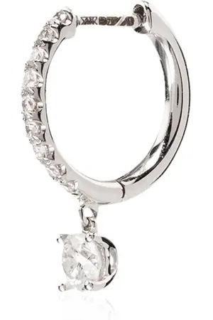 Anita 18kt Weißgoldcreole mit Diamanten