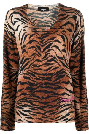 Dsquared2 Strickpullover mit Leoparden-Print