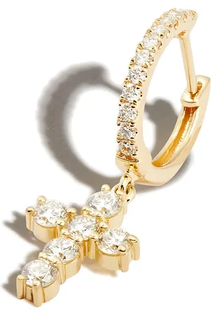 Anita 18kt Gelbgoldcreole mit Diamanten