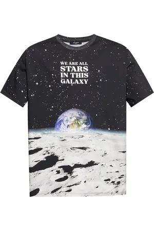 Balmain T-Shirt mit Galaxy-Print