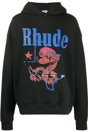 Rhude Oversized-Kapuzenpullover mit Logo