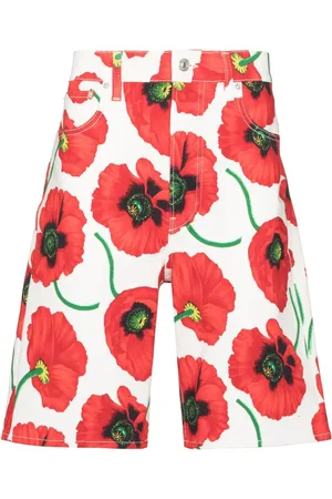 Kenzo Bermudas mit Mohn-Print