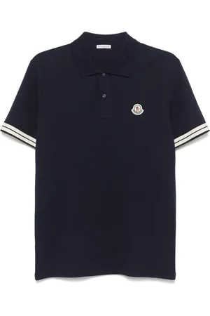 Moncler Piqué-Poloshirt mit Logo-Patch