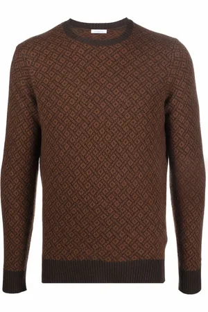 Malo Pullover mit geometrischem Muster