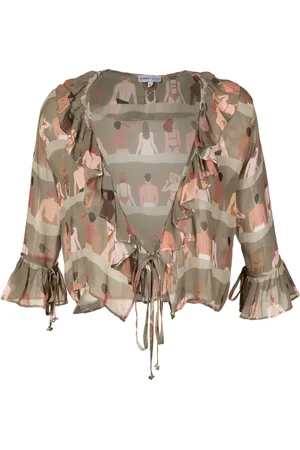AMIR SLAMA Bluse mit Print