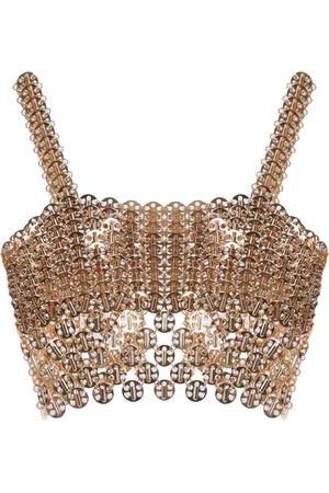 Paco rabanne Cropped-Top mit Kettengliedern