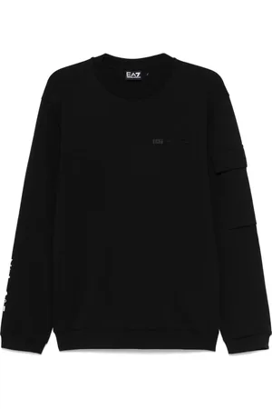 EA7 Sweatshirt mit gummiertem Logo-Print