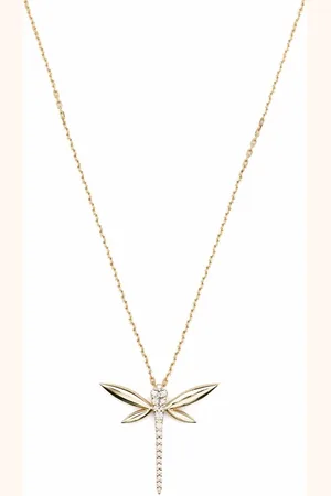 ANAPSARA 18kt Gelbgoldhalskette mit einem Diamanten