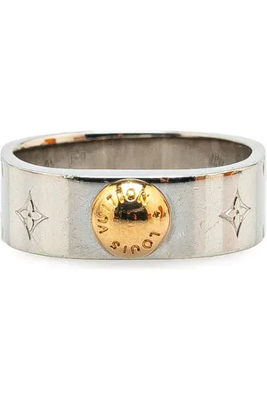 LOUIS VUITTON 2019 silberfarbener Nanogramm Ring