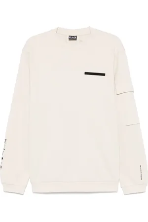 EA7 Sweatshirt mit gummiertem Logo-Print