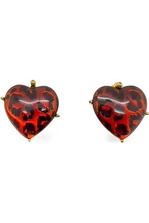 JENNIFER GIBSON JEWELLERY 1980s Heart Ohrringe