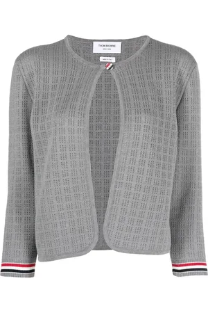 Thom Browne Cropped-Cardigan mit Gittermuster