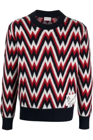 Moncler Gemusterter Pullover mit Logo-Patch
