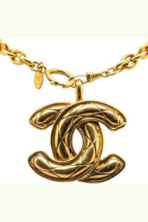CHANEL 20th Century vergoldete Halskette mit CC-Anhänger