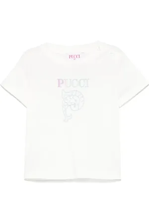 PUCCI Junior T-Shirt mit Logo-Stickerei