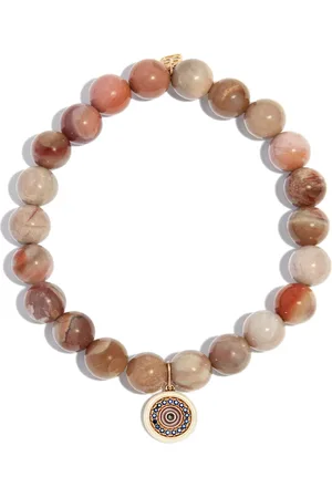Sydney Evan Armband mit 14kt Evil Eye Gelbgoldanhänger