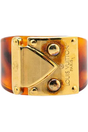 LOUIS VUITTON 2011 vergoldeter LockMe Ring aus Kunstharz