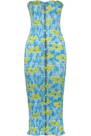 AMY CROOKES Midikleid mit Blumen-Print