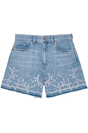 Ganni Shorts mit Lochstickerei