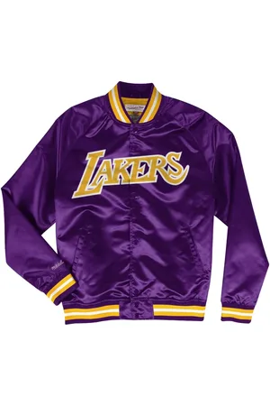 Mitchell & Ness Leichte NBA Lakers "Purple" Jacke aus Satin
