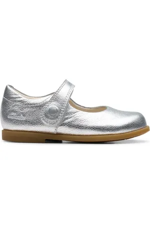 Clarks Ballerinas aus Metallic-Leder