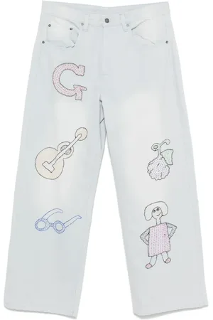 Glass Cypress Bestickte Jeans
