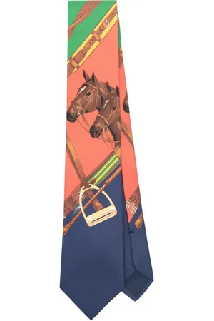 Ralph Lauren Seidenkrawatte mit Pferde-Print