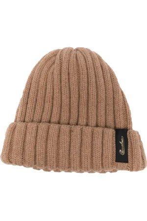 Borsalino Beanie mit Logo-Patch