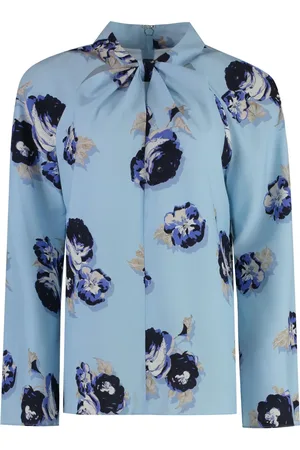 ST. JOHN Bluse mit Blumen-Print