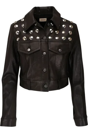 Khaite Lederjacke mit Ösendetail
