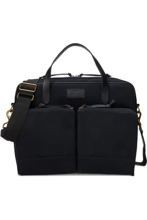 Ralph Lauren Laptoptasche mit Lederbesatz