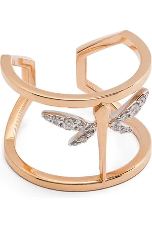 ANAPSARA Mini 18kt Dragonfly Rotgoldring mit Diamant