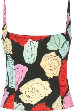 Marni Spaghettitop mit Blumen-Print