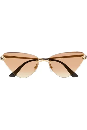 Cartier Cat-Eye-Sonnenbrille mit Panther-Schild