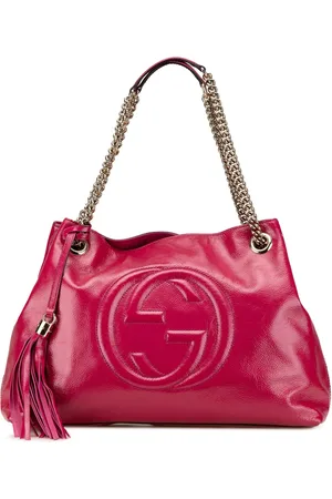 Gucci 2000-2015 mittelgroße Soho Chain Tote Bag aus Lackleder