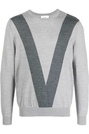Ports V Intarsien-Pullover mit Logo