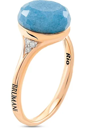 Brumani 18kt Rio Rotgoldring mit Quarz und Diamant