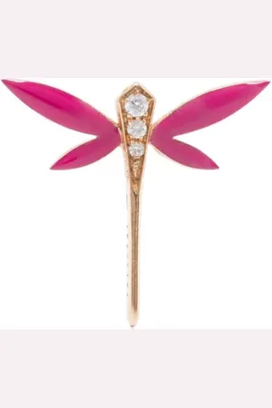 ANAPSARA 18kt Dragonfly Gelbgoldohrstecker mit Diamant