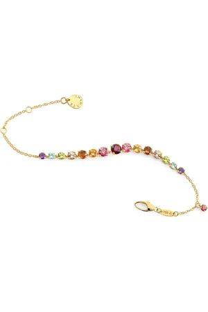 Brumani 18kt Looping Colours Gelbgoldarmband mit Schmucksteinen