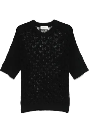 Atomofactory T-Shirt mit Lochstrickmuster
